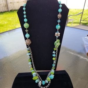 34" Necklace/Stretch Bracelet Set NWOT